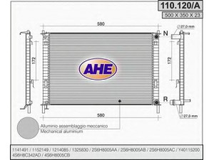 AHE 110.120/A radiatorius, variklio aušinimas 
 Aušinimo sistema -> Radiatorius/alyvos aušintuvas -> Radiatorius/dalys
4S6H8C342AD