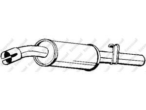 BOSAL 230-771 galinis duslintuvas 
 Išmetimo sistema -> Duslintuvas
91026320