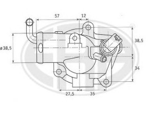 ERA 350200 termostatas, aušinimo skystis 
 Aušinimo sistema -> Termostatas/tarpiklis -> Thermostat
612 200 00 15, 612 203 02 75