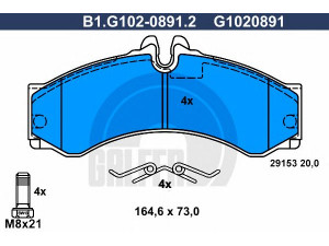 GALFER B1.G102-0891.2 stabdžių trinkelių rinkinys, diskinis stabdys 
 Techninės priežiūros dalys -> Papildomas remontas
0 5103 790AA, 5103 790AA, 002 420 41 20