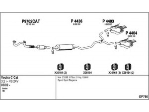 FENNO OP766 išmetimo sistema 
 Išmetimo sistema -> Išmetimo sistema, visa