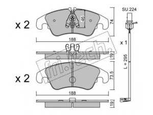 fri.tech. 791.4W stabdžių trinkelių rinkinys, diskinis stabdys 
 Techninės priežiūros dalys -> Papildomas remontas
4G0 698 151, 4G0 698 151D, 4G0 698 151L