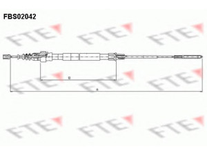 FTE FBS02042 trosas, stovėjimo stabdys 
 Stabdžių sistema -> Valdymo svirtys/trosai
357 609 721 A, 357 609 721 D, 357 609 721 E