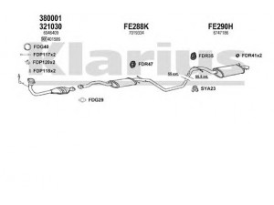 KLARIUS 361032U išmetimo sistema 
 Išmetimo sistema -> Išmetimo sistema, visa
