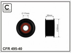 CAFFARO 495-40 kreipiantysis skriemulys, V formos rumbuotas diržas 
 Diržinė pavara -> V formos rumbuotas diržas/komplektas -> Laisvasis/kreipiamasis skriemulys
95131-67J00, 95131-67J00-000, 95131-76K00