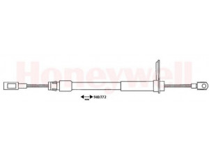 BENDIX 432905B trosas, stovėjimo stabdys 
 Stabdžių sistema -> Valdymo svirtys/trosai
2024200285, 2024202385, 2024202885