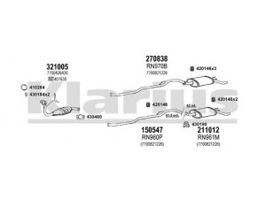 KLARIUS 720673E išmetimo sistema 
 Išmetimo sistema -> Išmetimo sistema, visa