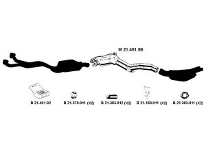 EBERSPÄCHER 212125 išmetimo sistema 
 Išmetimo sistema -> Išmetimo sistema, visa