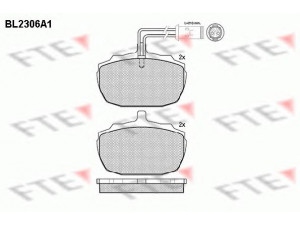 FTE BL2306A1 stabdžių trinkelių rinkinys, diskinis stabdys 
 Techninės priežiūros dalys -> Papildomas remontas
GBP90111, GBP90219, GBP90244, GBP90265