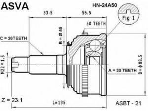 ASVA HN-24A50 jungčių komplektas, kardaninis velenas 
 Ratų pavara -> Sujungimai/komplektas
44010-S09-950, 44011-S07-J50, 44011-S09-950