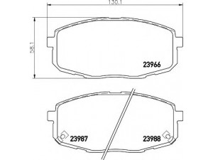 HELLA 8DB 355 010-611 stabdžių trinkelių rinkinys, diskinis stabdys 
 Techninės priežiūros dalys -> Papildomas remontas
581011HA10, 581011HA20, 0K2JA3328Z