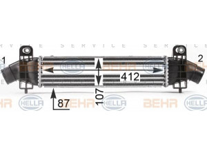 HELLA 8ML 376 700-731 tarpinis suslėgto oro aušintuvas, kompresorius 
 Variklis -> Oro tiekimas -> Įkrovos agregatas (turbo/superįkrova) -> Tarpinis suslėgto oro aušintuvas
1 124 704, 1 148 896, 1 222 890