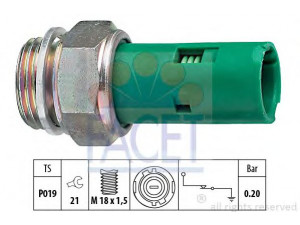 FACET 7.0110 alyvos slėgio jungiklis 
 Variklis -> Variklio elektra
M-851148, 77 00 834 918, 77 00 845 214