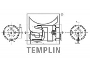 ST-TEMPLIN 04.060.6106.820 dėklas, pneumatinė pakaba
1075 363, 20 452 136, 20 554 759