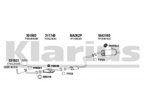 KLARIUS 570249U išmetimo sistema 
 Išmetimo sistema -> Išmetimo sistema, visa