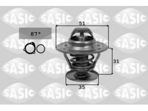 SASIC 9000161 termostatas, aušinimo skystis 
 Aušinimo sistema -> Termostatas/tarpiklis -> Thermostat
03G121113A, 044121113, 1031881