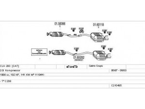 MTS C210485009718 išmetimo sistema 
 Išmetimo sistema -> Išmetimo sistema, visa