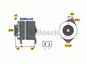 BOSCH 0 986 034 861 kintamosios srovės generatorius 
 Elektros įranga -> Kint. sr. generatorius/dalys -> Kintamosios srovės generatorius
50 00 725 698, 50 01 014 178, 50 01 014 181