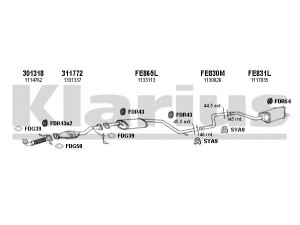 KLARIUS 361853U išmetimo sistema 
 Išmetimo sistema -> Išmetimo sistema, visa