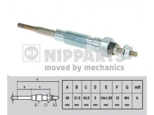 NIPPARTS J5712006 kaitinimo žvakė 
 Kibirkšties / kaitinamasis uždegimas -> Kaitinimo kaištis
19850-54071