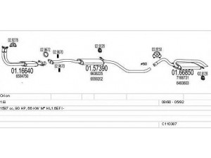 MTS C110387003359 išmetimo sistema 
 Išmetimo sistema -> Išmetimo sistema, visa