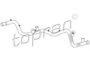 TOPRAN 100 259 aušinimo skysčio vamzdis 
 Aušinimo sistema -> Žarnelės/vamzdeliai/sujungimai -> Radiatoriaus žarnos
027 121 065D, 027 121 065E