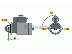 BOSCH 0 986 015 781 starteris 
 Elektros įranga -> Starterio sistema -> Starteris
28100 87709 000, 28100 87709