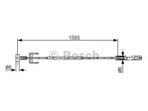 BOSCH 1 987 482 145 trosas, stovėjimo stabdys 
 Stabdžių sistema -> Valdymo svirtys/trosai
36518 00QAB, 36518 00QAC, 91165522