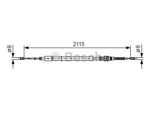 BOSCH 1 987 477 775 trosas, stovėjimo stabdys 
 Stabdžių sistema -> Valdymo svirtys/trosai
4745 T9, 4746 30, 4745 T9, 4746 30
