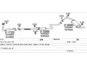 MTS C120124008431 išmetimo sistema 
 Išmetimo sistema -> Išmetimo sistema, visa