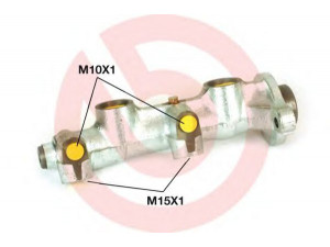 BREMBO M 59 051 pagrindinis cilindras, stabdžiai 
 Stabdžių sistema -> Pagrindinis stabdžių cilindras
558146, 558186, 3488432, 3488813
