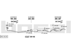 BOSAL 090.142.50 išmetimo sistema 
 Išmetimo sistema -> Išmetimo sistema, visa