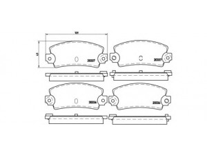 BREMBO P 68 002 stabdžių trinkelių rinkinys, diskinis stabdys 
 Techninės priežiūros dalys -> Papildomas remontas
7701201321, 7701201684, 7701201781