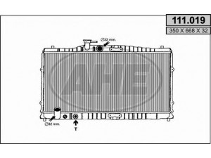 AHE 111.019 radiatorius, variklio aušinimas 
 Aušinimo sistema -> Radiatorius/alyvos aušintuvas -> Radiatorius/dalys
19010PH7661