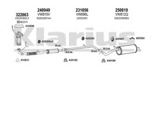 KLARIUS 931496E išmetimo sistema 
 Išmetimo sistema -> Išmetimo sistema, visa