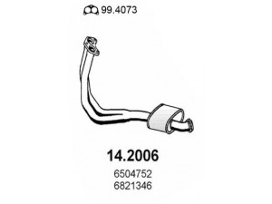 ASSO 14.2006 priekinis duslintuvas 
 Išmetimo sistema -> Duslintuvas
6504752, 6821346