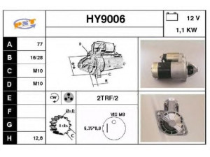 SNRA HY9006 starteris
3610023100, 3610023150, 3610023160