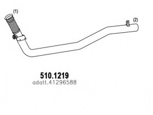 ASSO 510.1219 išleidimo kolektorius 
 Išmetimo sistema -> Išmetimo vamzdžiai
41296588