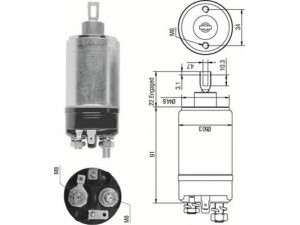 MAGNETI MARELLI 940113050248 solenoidinis jungiklis, starteris