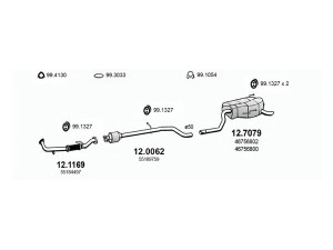 ASSO ART2818 išmetimo sistema 
 Išmetimo sistema -> Išmetimo sistema, visa