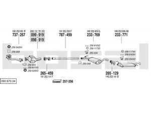 BOSAL 090.970.34 išmetimo sistema 
 Išmetimo sistema -> Išmetimo sistema, visa