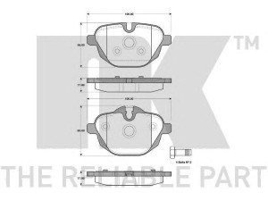 NK 221545 stabdžių trinkelių rinkinys, diskinis stabdys 
 Techninės priežiūros dalys -> Papildomas remontas
34216788284, 34216796741