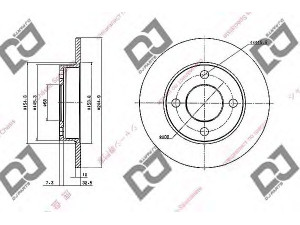 DJ PARTS BD1582 stabdžių diskas 
 Dviratė transporto priemonės -> Stabdžių sistema -> Stabdžių diskai / priedai
853615601, 8A0615601