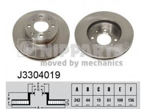 NIPPARTS J3304019 stabdžių diskas 
 Stabdžių sistema -> Diskinis stabdys -> Stabdžių diskas
45251-SB2-780, 45251-SB2-781, 45251-SB2-782