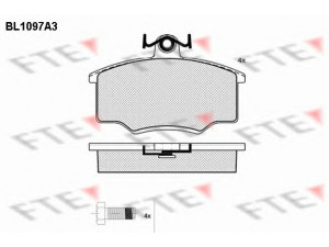FTE BL1097A3 stabdžių trinkelių rinkinys, diskinis stabdys 
 Techninės priežiūros dalys -> Papildomas remontas
321 615 115 A, 321 698 151, 321 698 151 A