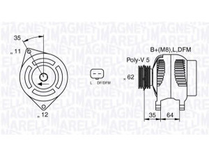 MAGNETI MARELLI 063377015010 kintamosios srovės generatorius 
 Elektros įranga -> Kint. sr. generatorius/dalys -> Kintamosios srovės generatorius
50500728, 51734825