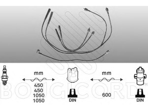 BOUGICORD 7140 uždegimo laido komplektas 
 Kibirkšties / kaitinamasis uždegimas -> Uždegimo laidai/jungtys
22450AA080, 22451AA380