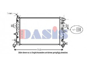 AKS DASIS 150056N radiatorius, variklio aušinimas 
 Aušinimo sistema -> Radiatorius/alyvos aušintuvas -> Radiatorius/dalys
1300265, 13145210