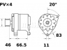 MAHLE ORIGINAL MG 194 kintamosios srovės generatorius 
 Elektros įranga -> Kint. sr. generatorius/dalys -> Kintamosios srovės generatorius
91 510 906, 91 517 980, 91 517 981