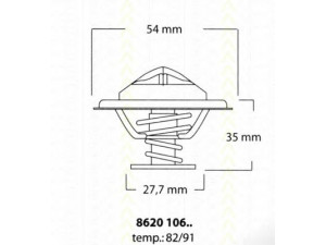 TRISCAN 8620 10682 termostatas, aušinimo skystis 
 Aušinimo sistema -> Termostatas/tarpiklis -> Thermostat
1953232, 7700 868 274, 7701 038 494